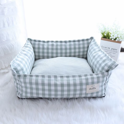Panier-pour-chat-Tartan-sauge
