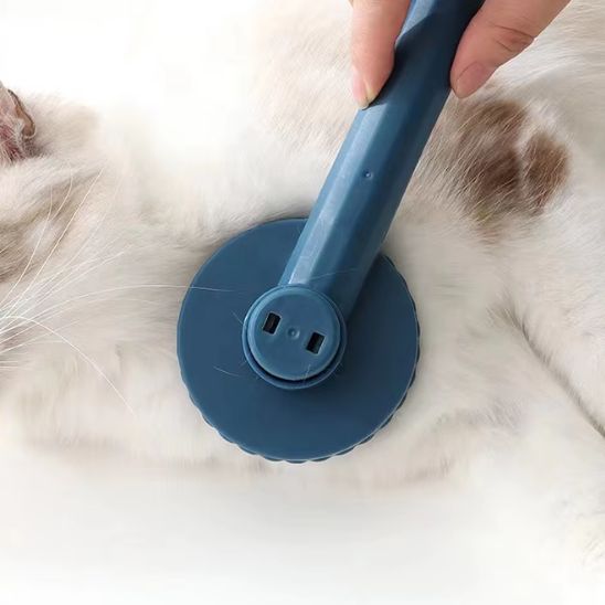 brosse-pour-chat-avec-brosse-bleue