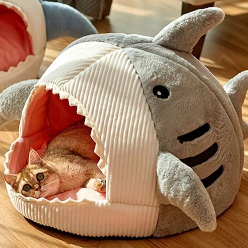 niche-pour-chat-BigShark-gris-gauche