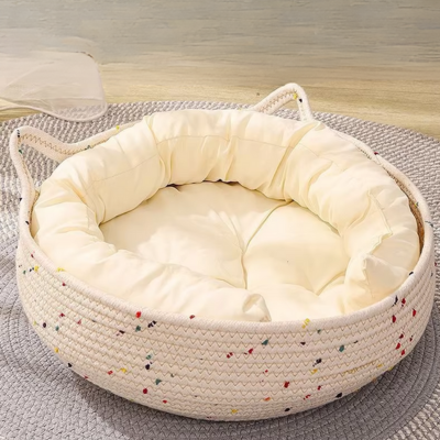 panier-en-osier-pour-chat-matelas-creme