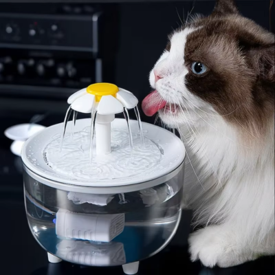 fontaine-a-eau-chat-avec-chat-qui-boit-droit