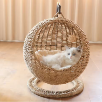 hamac-pour-chat-naturel-avec-chat-beige