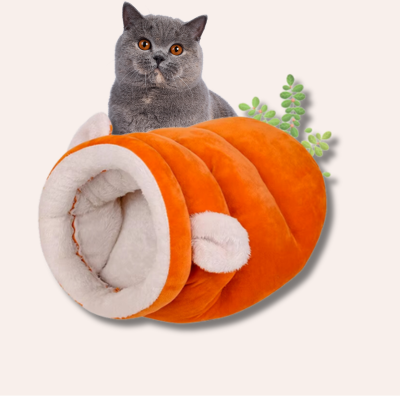 lit-pour-chat-Cocooning-orange-gauche