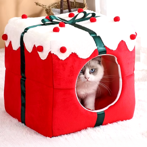 Niche pour chat de Noël | ChrismasCat