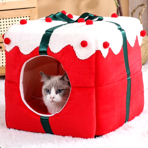 Niche pour chat de Noël | ChrismasCat