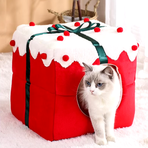 Niche pour chat de Noël | ChrismasCat